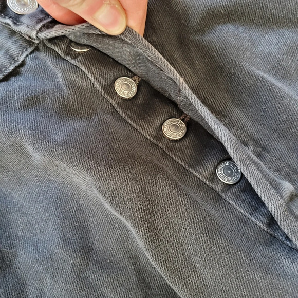 Levi's 501 Straight Leg Button Fly Faded Black Jeans Size Men's 44x32 - Picture 6 of 13